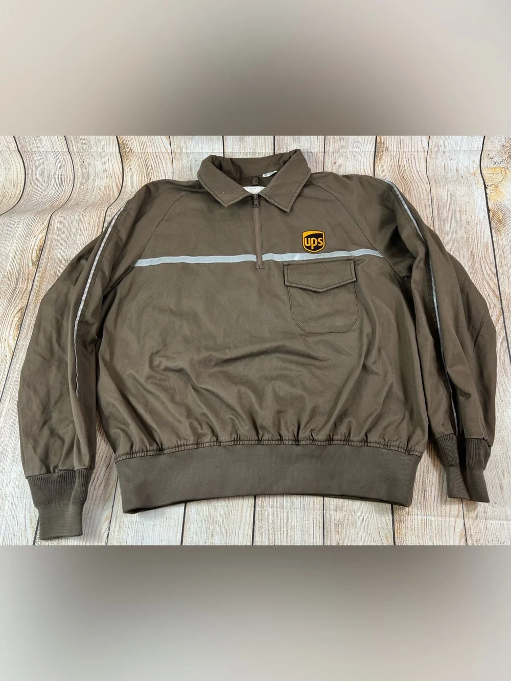 UPS Twin Hill Employee 1/4 Zip Pullover Jacket Size XL